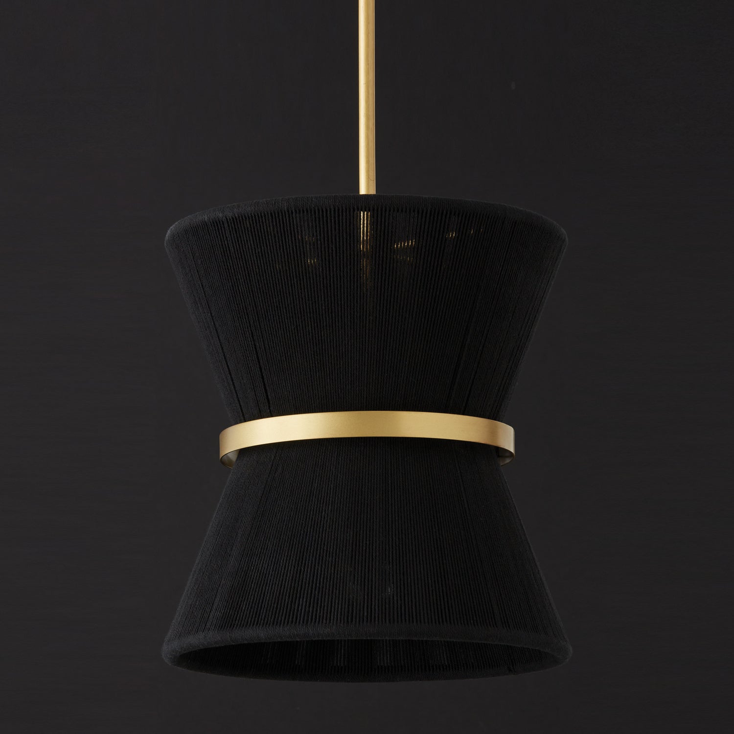 Capital Lighting - 341211KP - One Light Pendant - Cecilia - Black Rope and Patinaed Brass
