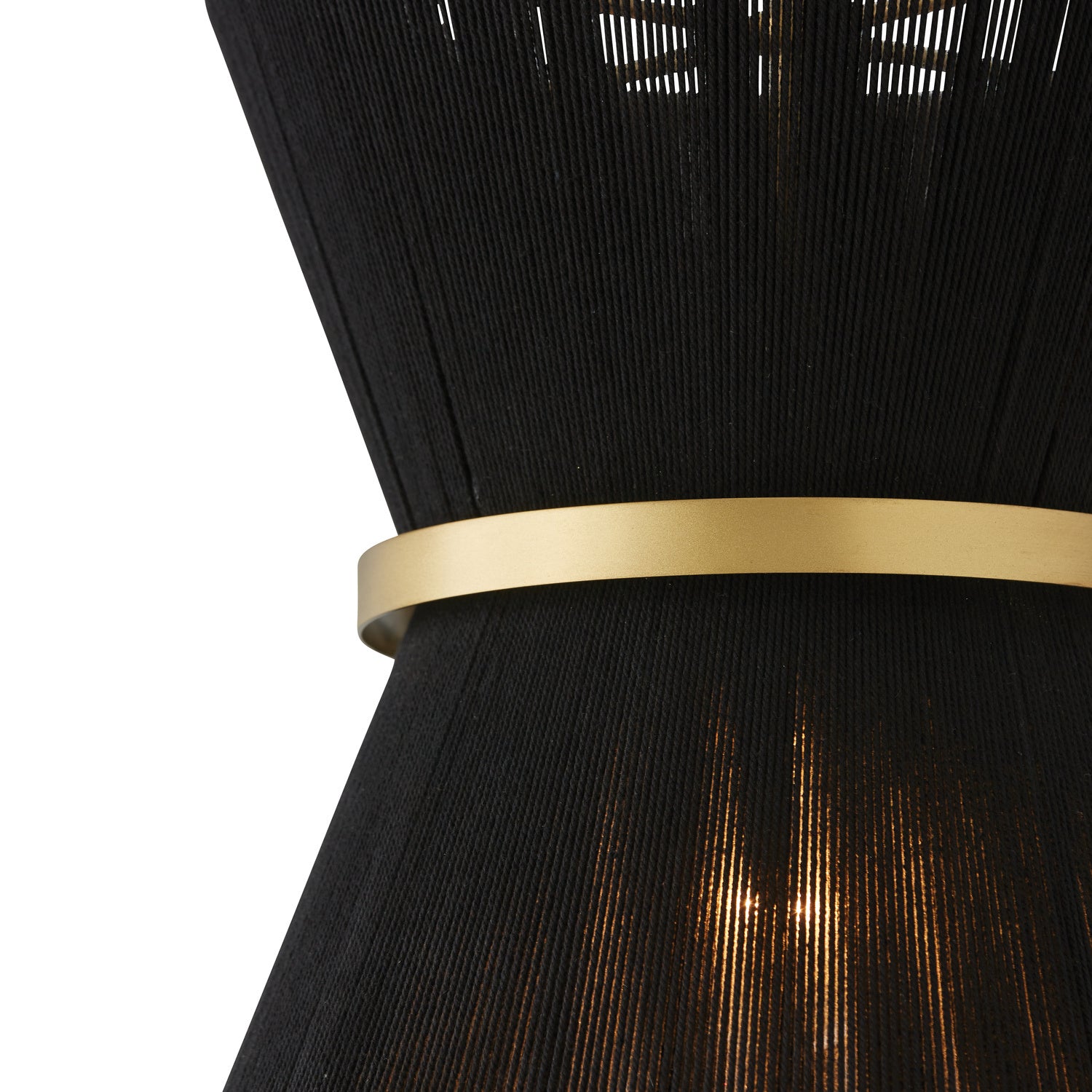 Capital Lighting - 341211KP - One Light Pendant - Cecilia - Black Rope and Patinaed Brass