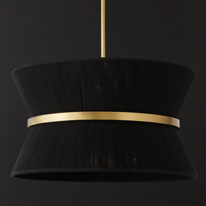 Capital Lighting - 341281KP - Eight Light Pendant - Cecilia - Black Rope and Patinaed Brass