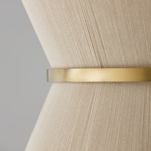 Capital Lighting - 341281NP - Eight Light Pendant - Cecilia - Bleached Natural Rope and Patinaed Brass