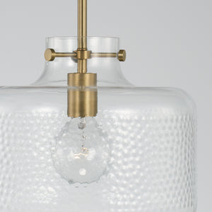 Capital Lighting - 342512AD - One Light Pendant - Brighton - Aged Brass