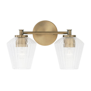 Capital Lighting - 141421AD-507 - Two Light Vanity - Beau - Aged Brass