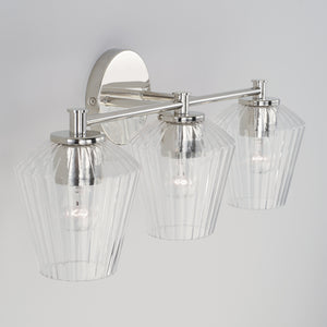Capital Lighting - 141431PN-507 - Three Light Vanity - Beau - Polished Nickel