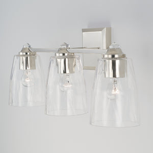 Capital Lighting - 141831PN-509 - Three Light Vanity - Laurent - Polished Nickel