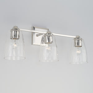 Capital Lighting - 141831PN-509 - Three Light Vanity - Laurent - Polished Nickel