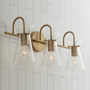 Capital Lighting - 142431AD - Three Light Vanity - Mila - Aged Brass