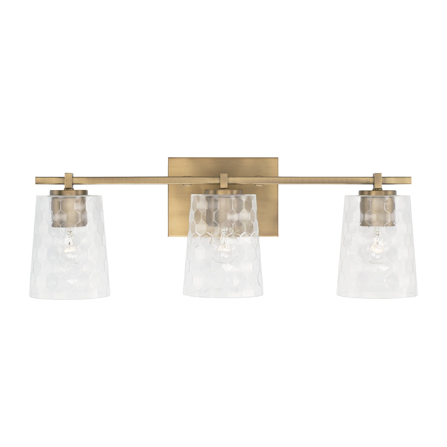 Capital Lighting - 143531AD-517 - Three Light Vanity - Burke - Aged Brass