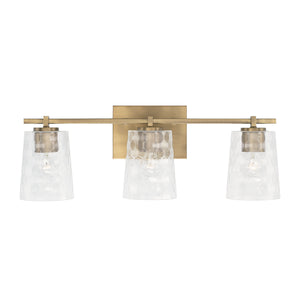 Capital Lighting - 143531AD-517 - Three Light Vanity - Burke - Aged Brass