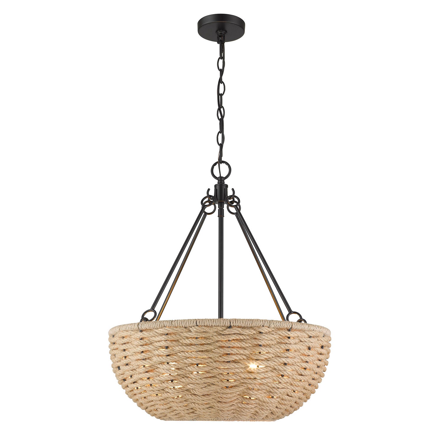 Golden - 1073-4P BLK - Four Light Pendant - Hathaway - Matte Black