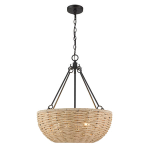 Golden - 1073-4P BLK - Four Light Pendant - Hathaway - Matte Black