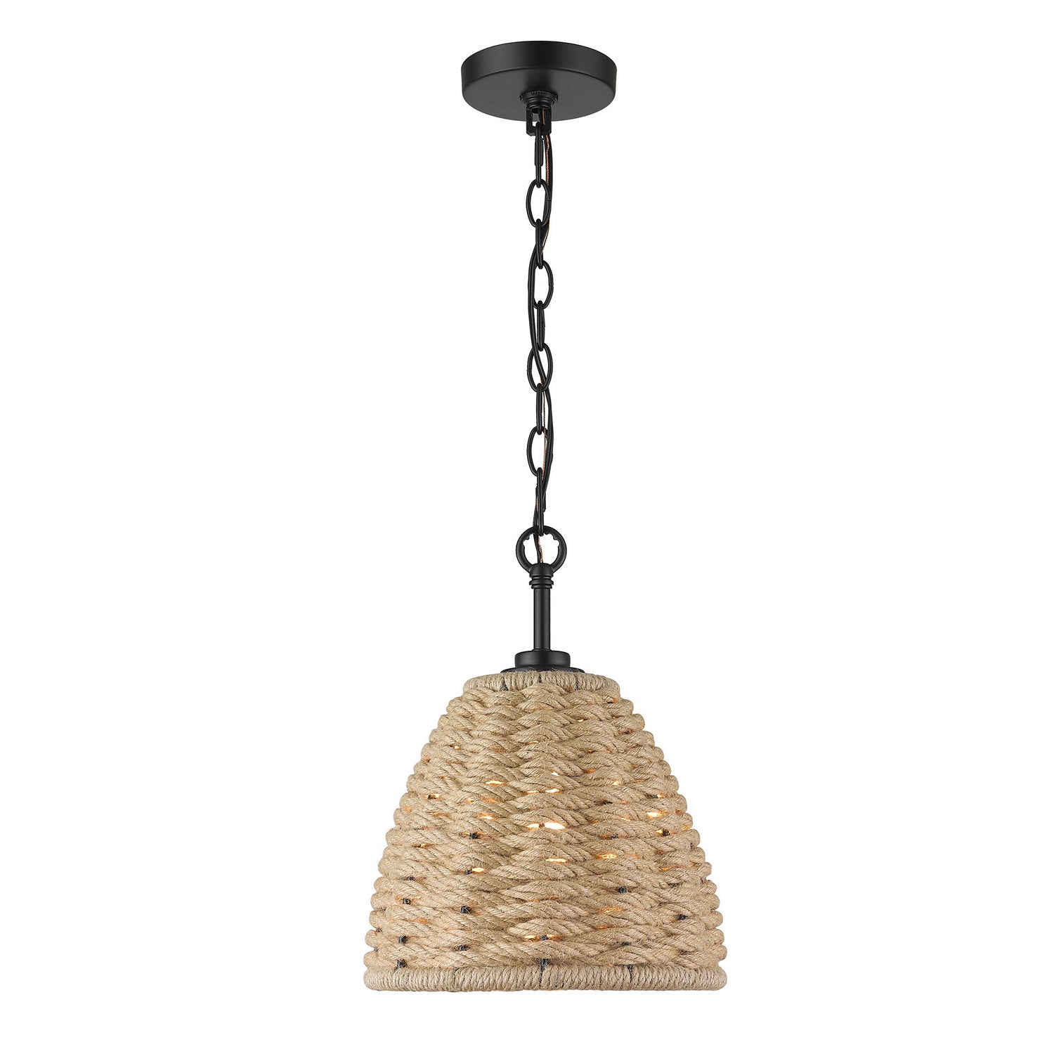 Golden - 1073-M1L BLK - One Light Mini Pendant - Hathaway - Matte Black