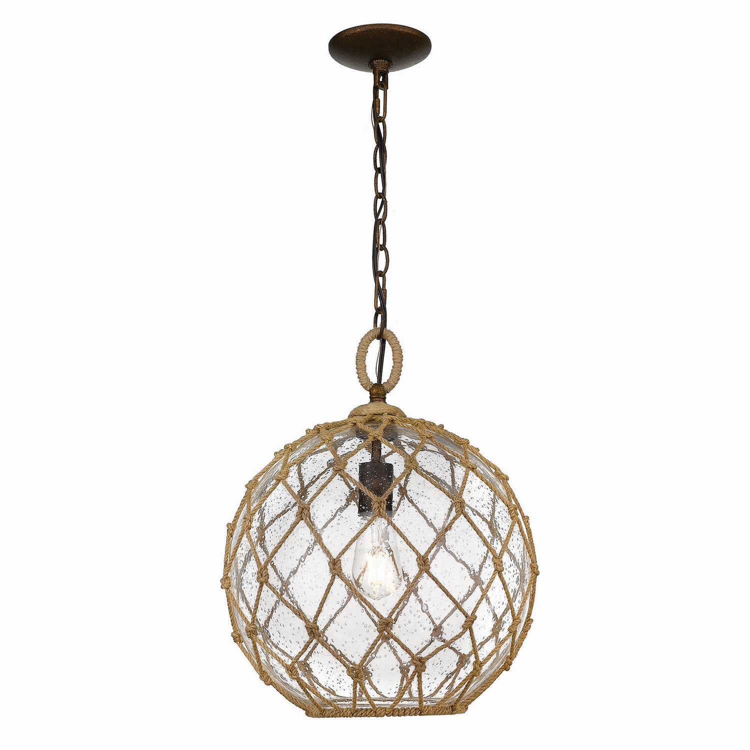 Golden - 1092-M BC-SD - One Light Pendant - Haddoc - Burnished Chestnut