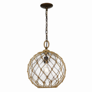 Golden - 1092-M BC-SD - One Light Pendant - Haddoc - Burnished Chestnut