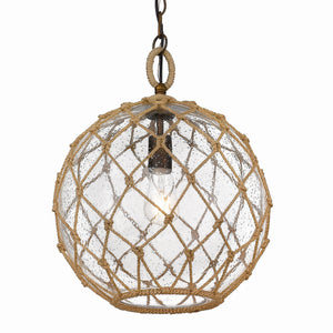 Golden - 1092-M BC-SD - One Light Pendant - Haddoc - Burnished Chestnut