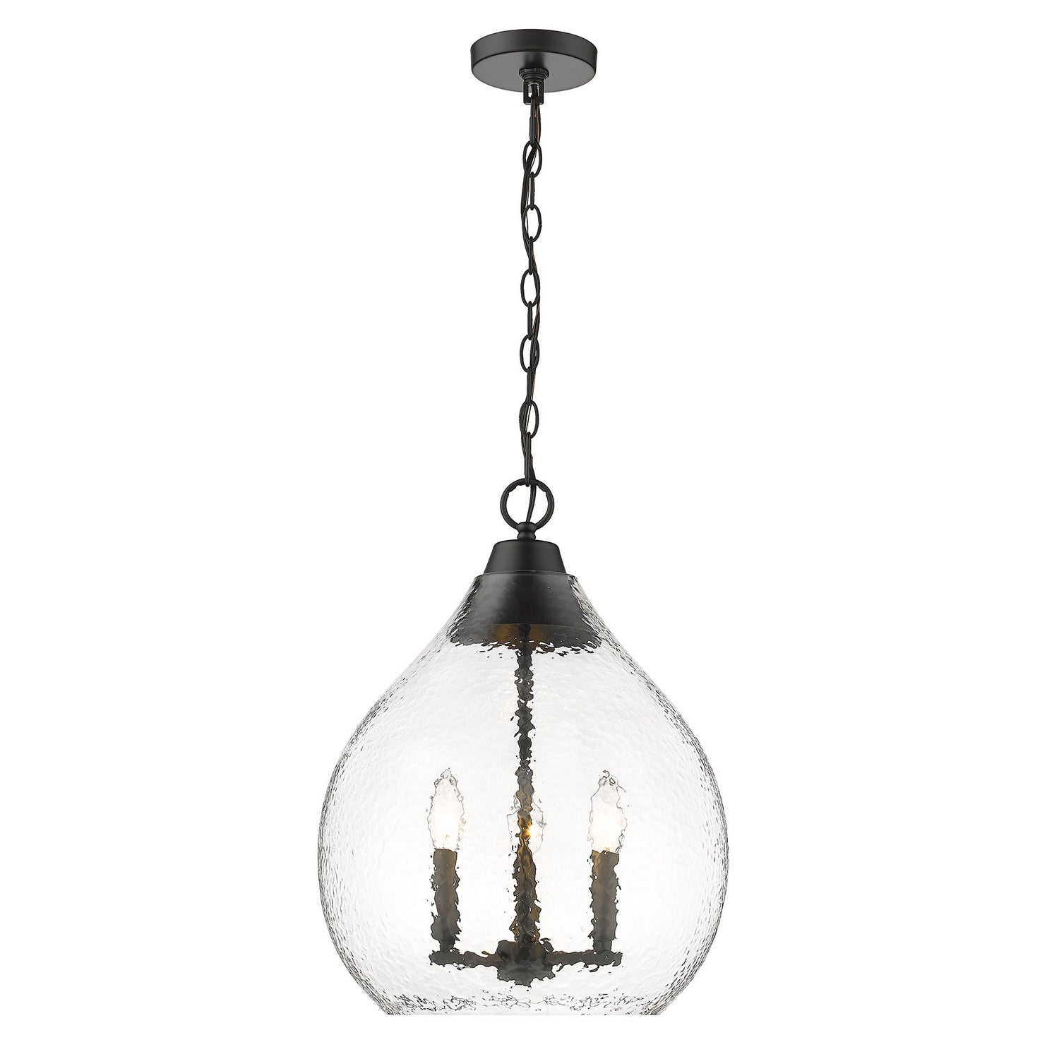 Golden - 1094-3P BLK-HCG - Three Light Pendant - Ariella BLK - Matte Black