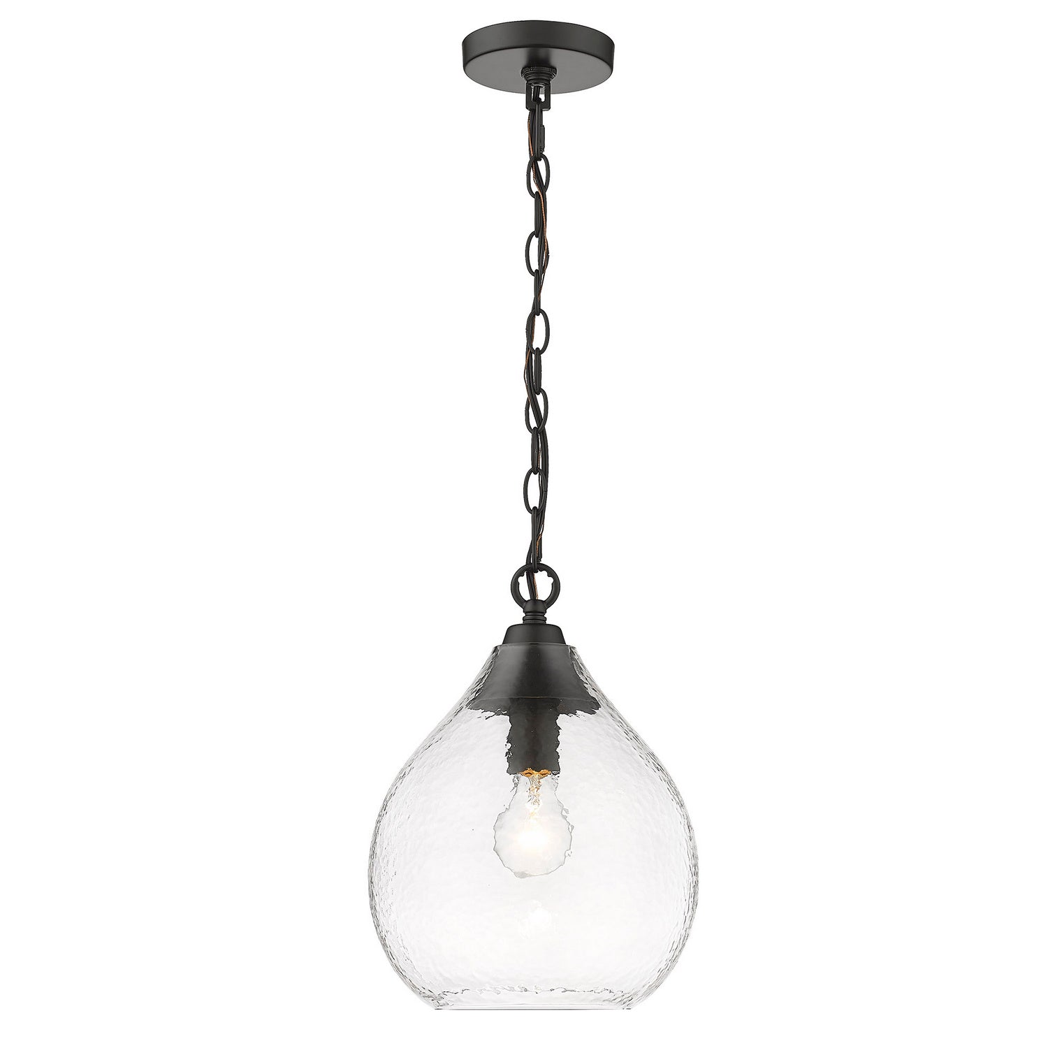 Golden - 1094-S BLK-HCG - One Light Pendant - Ariella BLK - Matte Black