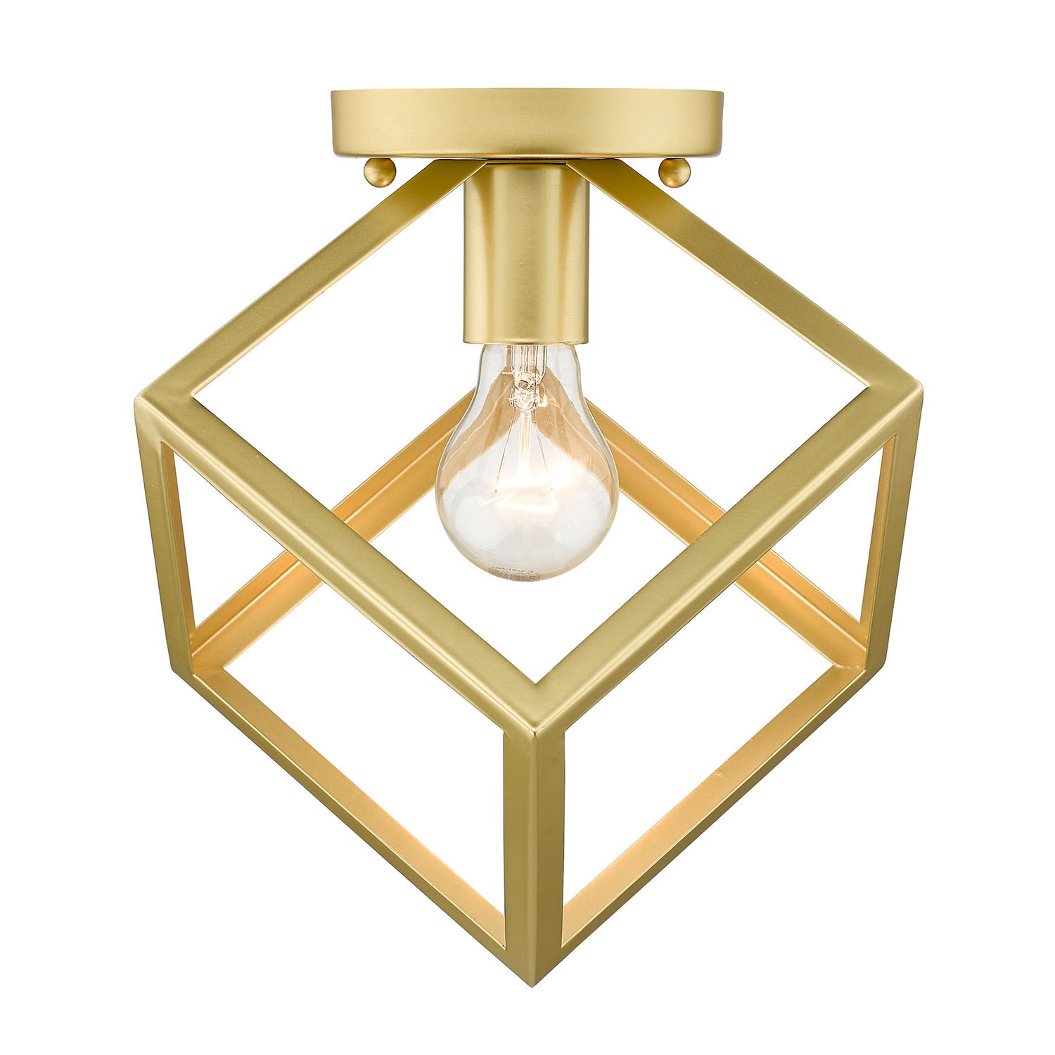 Golden - 2086-FM OG - One Light Flush Mount - Cassio OG - Olympic Gold