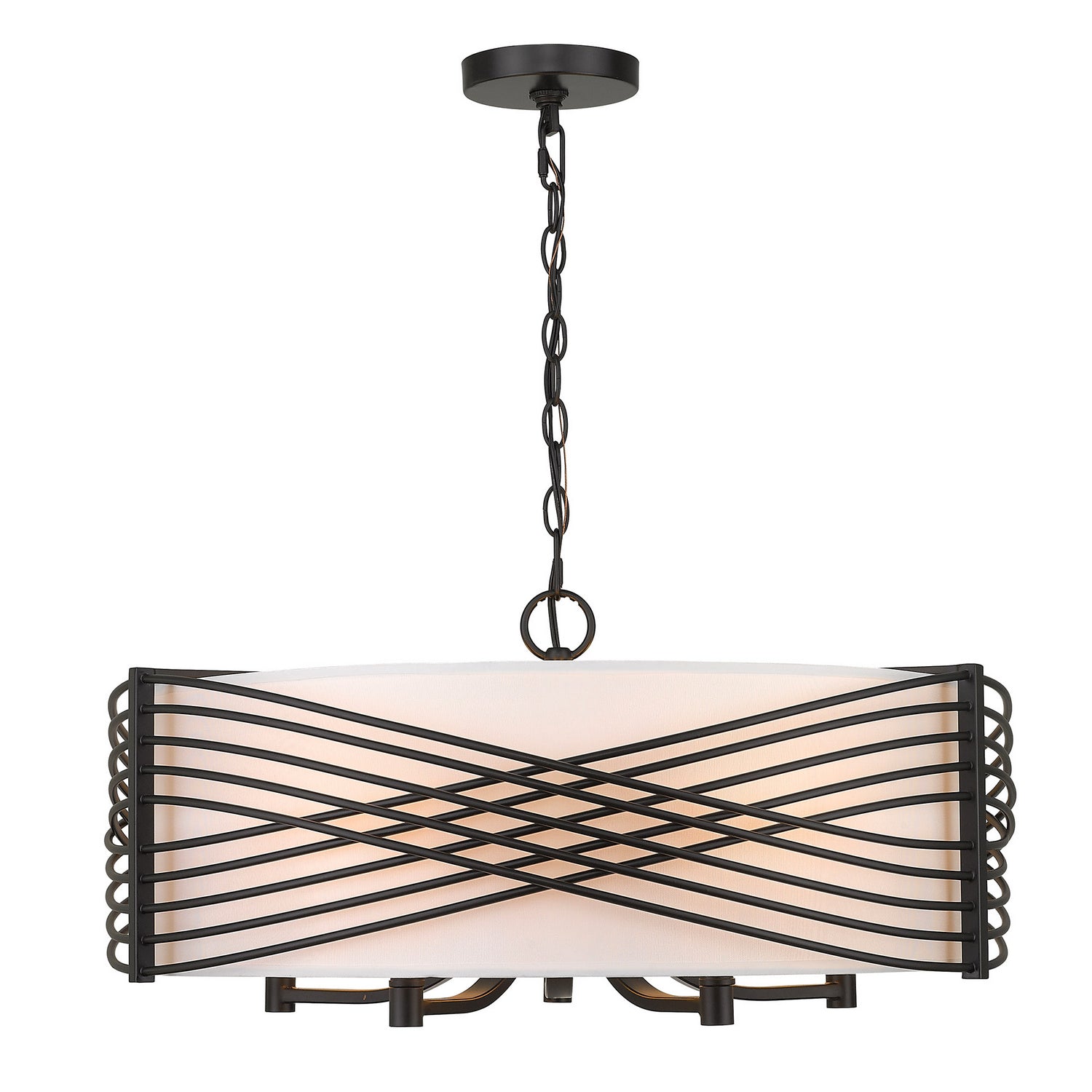 Golden - 5516-5 BLK-MWS - Five Light Chandelier - Zara BLK - Matte Black