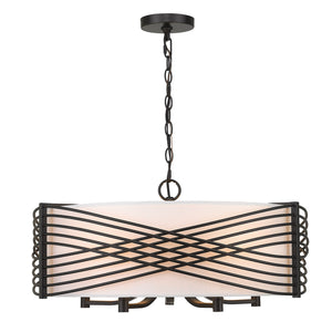 Golden - 5516-5 BLK-MWS - Five Light Chandelier - Zara BLK - Matte Black