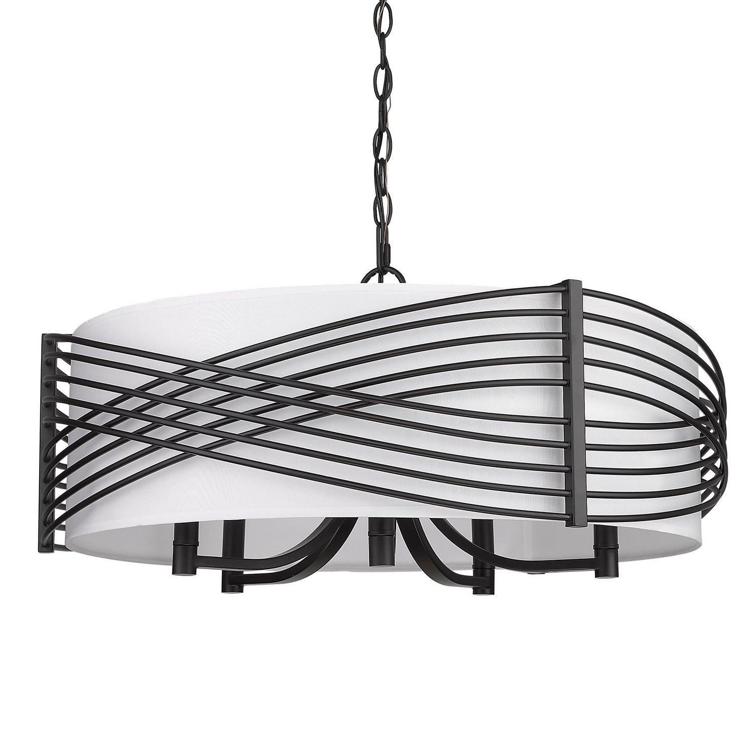 Golden - 5516-5 BLK-MWS - Five Light Chandelier - Zara BLK - Matte Black