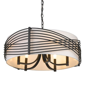 Golden - 5516-5 BLK-MWS - Five Light Chandelier - Zara BLK - Matte Black