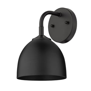 Golden - 6956-1W BLK-BLK - One Light Wall Sconce - Zoey BLK - Matte Black