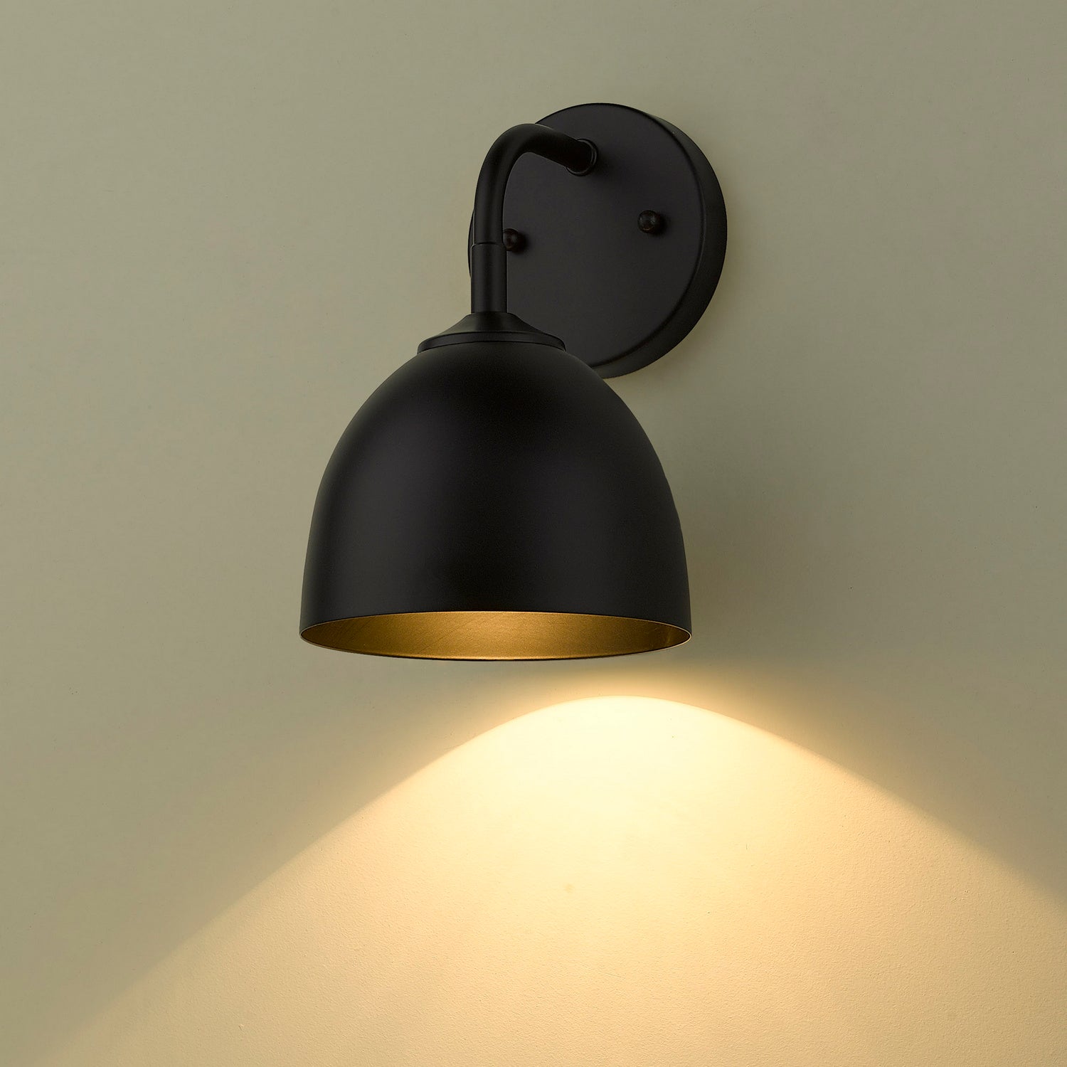 Golden - 6956-1W BLK-BLK - One Light Wall Sconce - Zoey BLK - Matte Black