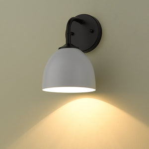 Golden - 6956-1W BLK-WHT - One Light Wall Sconce - Zoey BLK - Matte Black