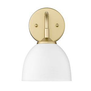 Golden - 6956-1W OG-WHT - One Light Wall Sconce - Zoey OG - Olympic Gold