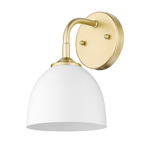 Golden - 6956-1W OG-WHT - One Light Wall Sconce - Zoey OG - Olympic Gold