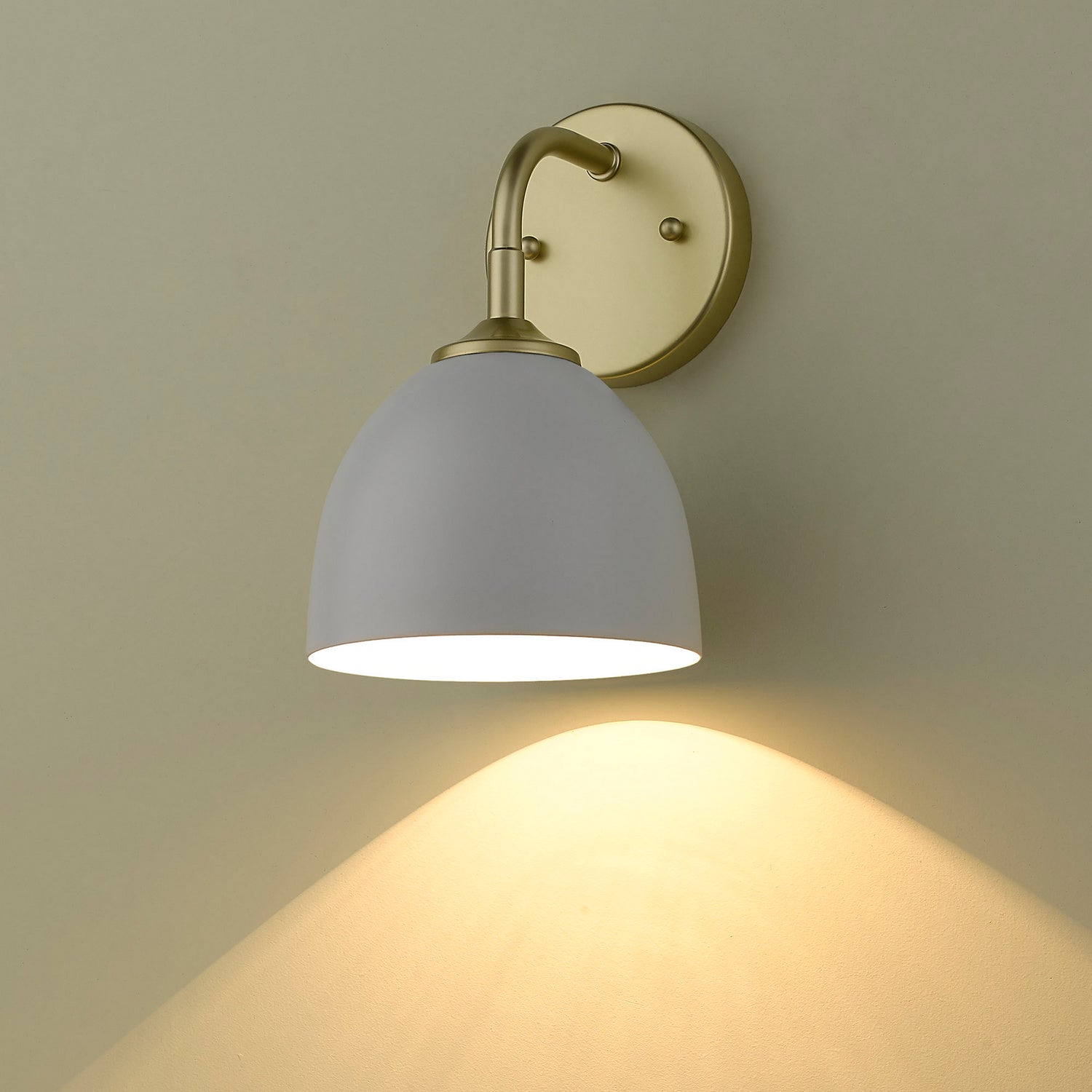 Golden - 6956-1W OG-WHT - One Light Wall Sconce - Zoey OG - Olympic Gold