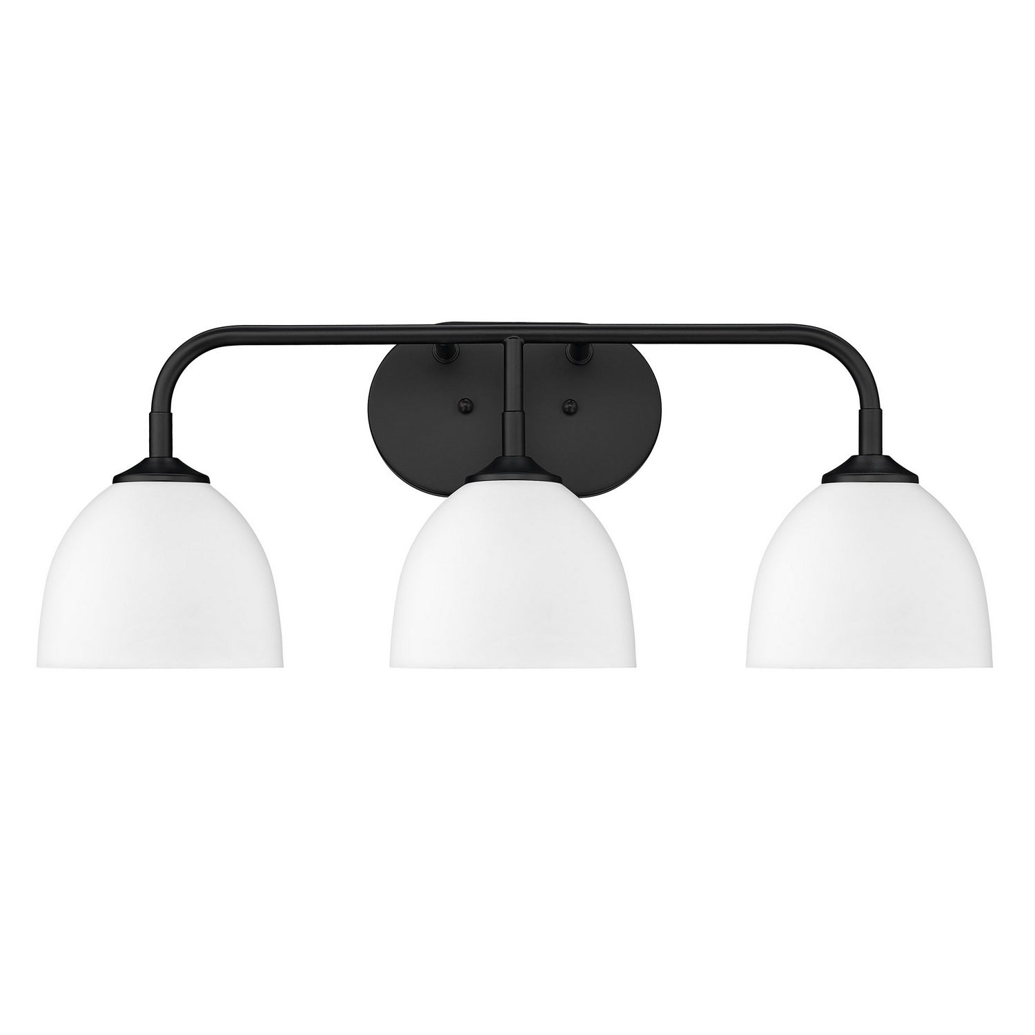 Golden - 6956-BA3 BLK-WHT - Three Light Bath Vanity - Zoey BLK - Matte Black