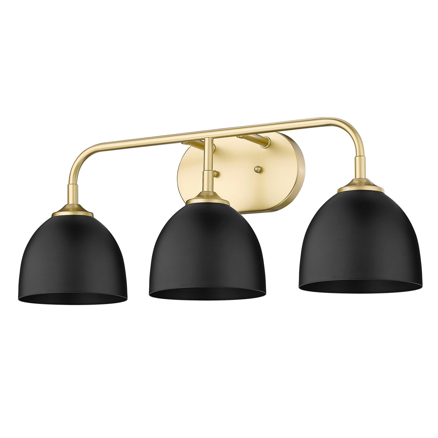 Golden - 6956-BA3 OG-BLK - Three Light Bath Vanity - Zoey OG - Olympic Gold