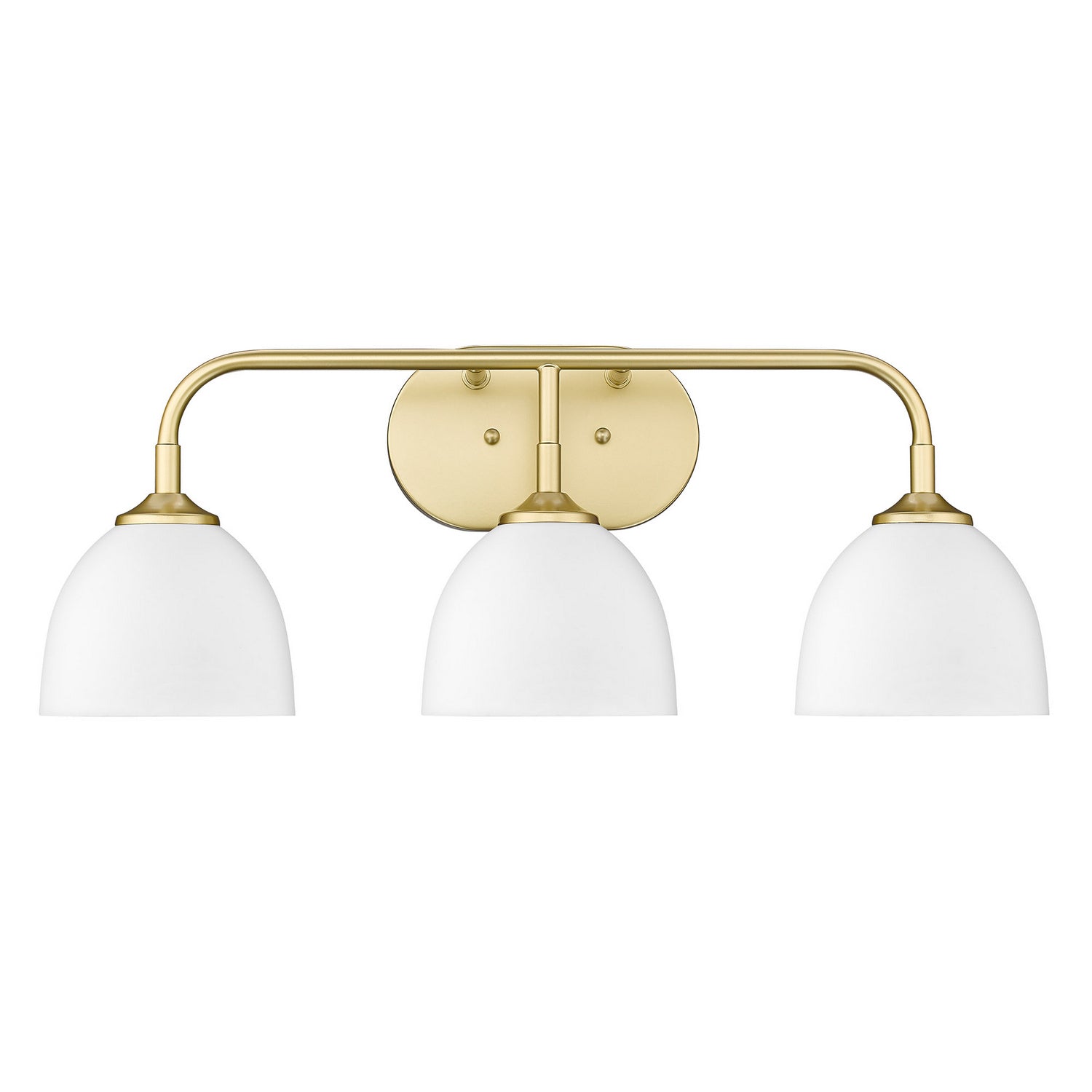 Golden - 6956-BA3 OG-WHT - Three Light Bath Vanity - Zoey OG - Olympic Gold