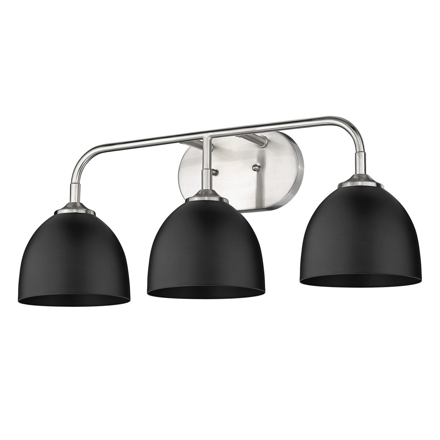 Golden - 6956-BA3 PW-BLK - Three Light Bath Vanity - Zoey PW - Pewter