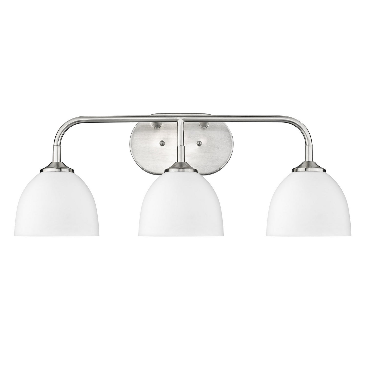 Golden - 6956-BA3 PW-WHT - Three Light Bath Vanity - Zoey PW - Pewter