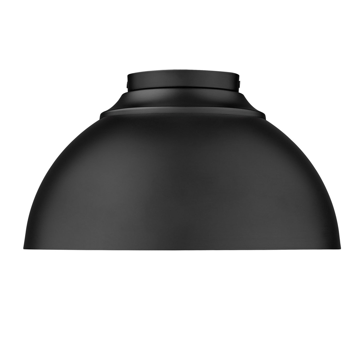 Golden - 6956-FM BLK-BLK - Three Light Flush Mount - Zoey BLK - Matte Black