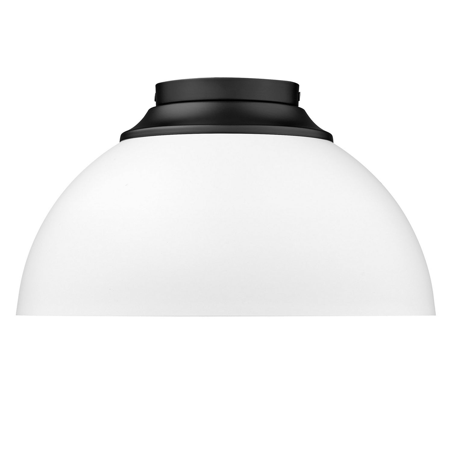 Golden - 6956-FM BLK-WHT - Three Light Flush Mount - Zoey BLK - Matte Black