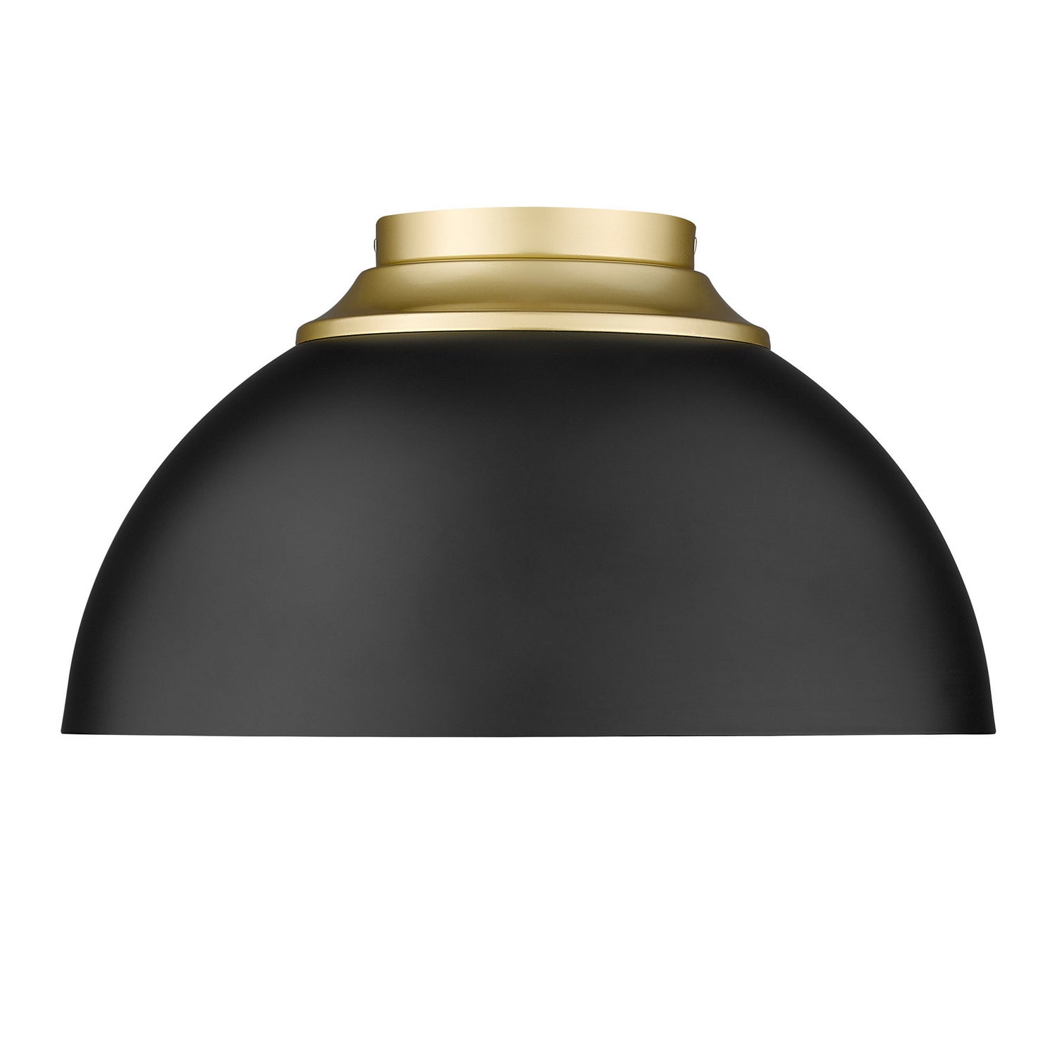 Golden - 6956-FM OG-BLK - Three Light Flush Mount - Zoey OG - Olympic Gold