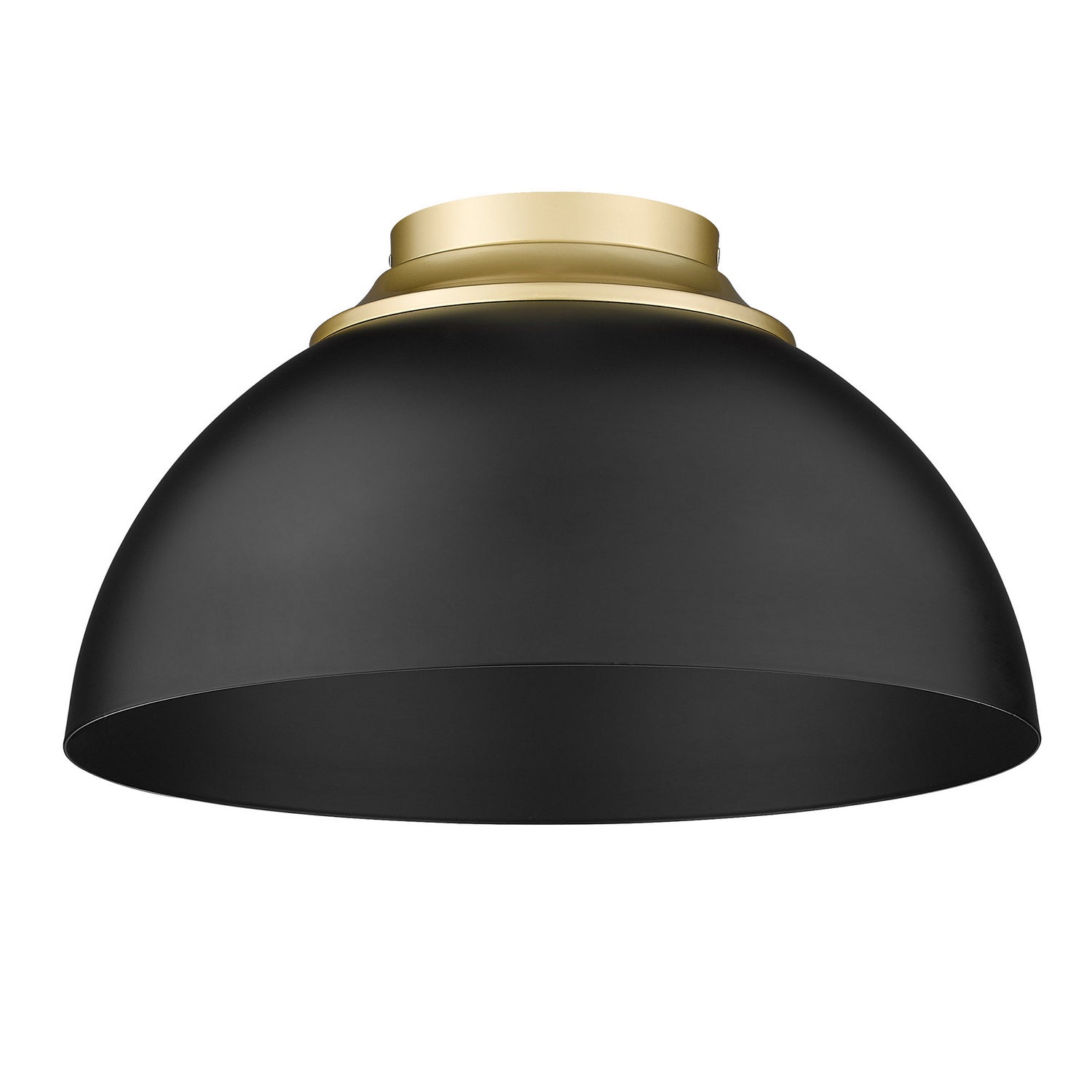 Golden - 6956-FM OG-BLK - Three Light Flush Mount - Zoey OG - Olympic Gold