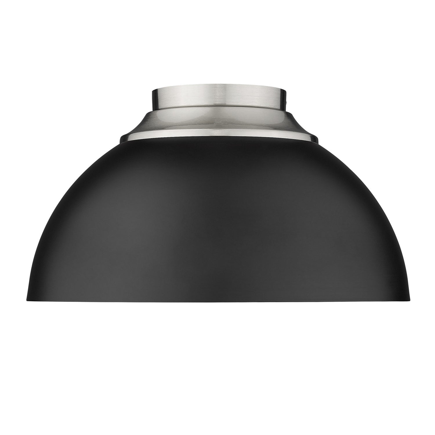 Golden - 6956-FM PW-BLK - Three Light Flush Mount - Zoey PW - Pewter