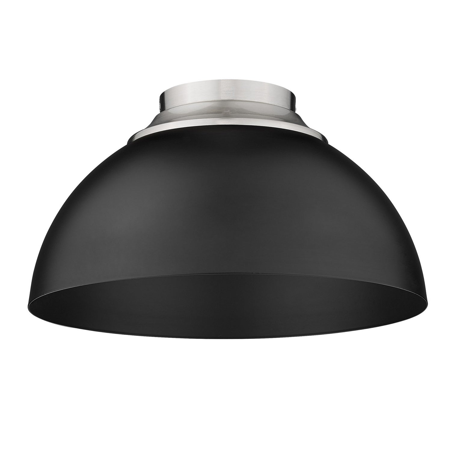 Golden - 6956-FM PW-BLK - Three Light Flush Mount - Zoey PW - Pewter