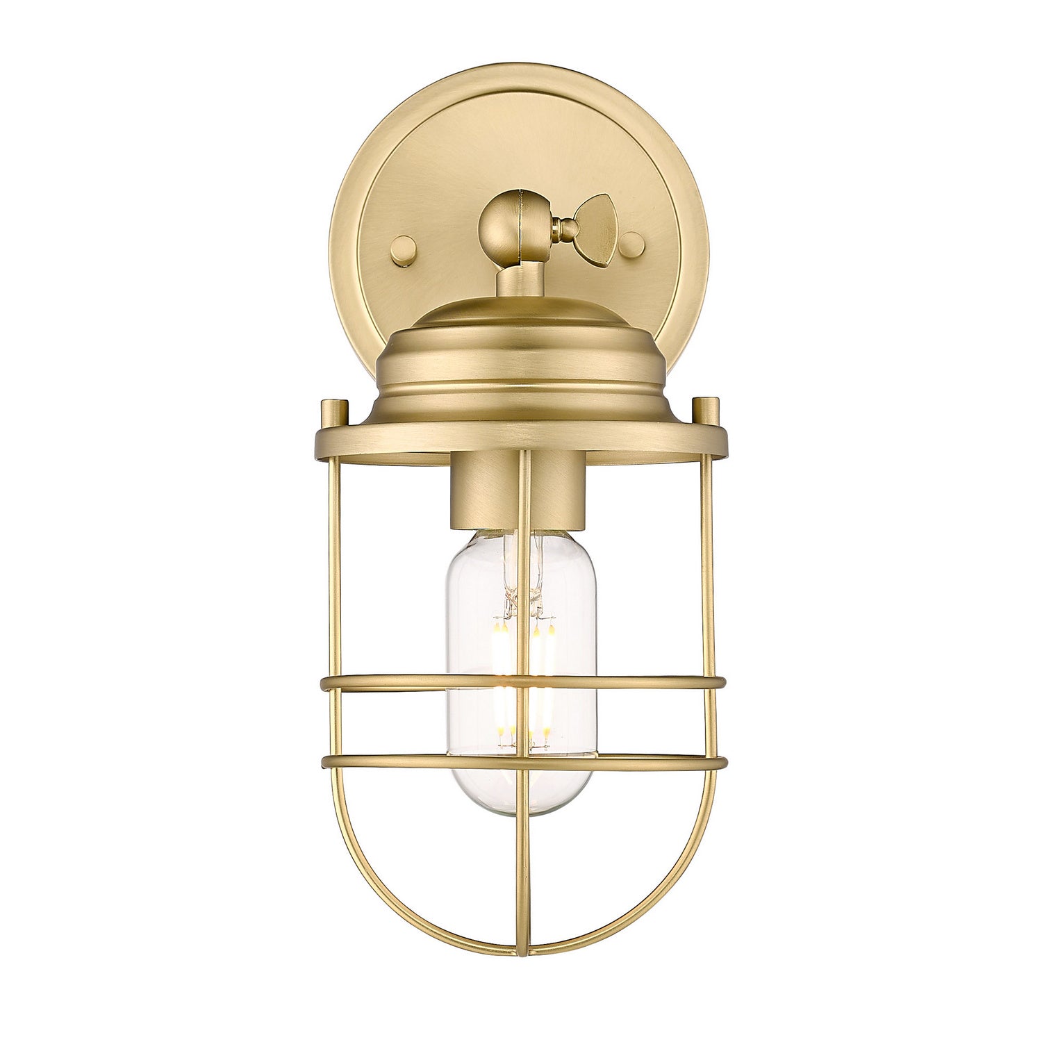 Golden - 9808-1W BCB - One Light Wall Sconce - Seaport BCB - Brushed Champagne Bronze