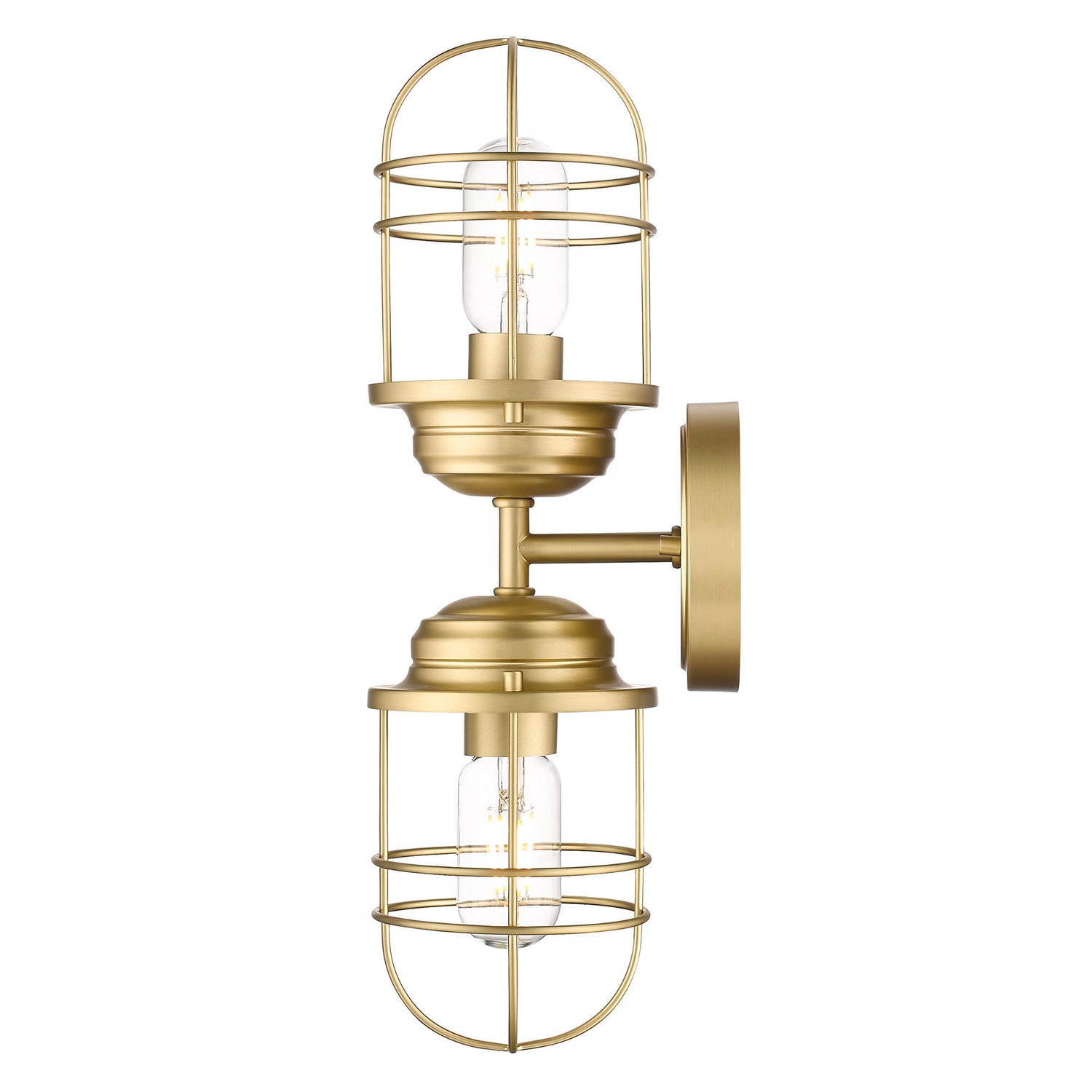 Golden - 9808-2W BCB - Two Light Wall Sconce - Seaport BCB - Brushed Champagne Bronze