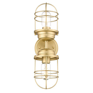 Golden - 9808-2W BCB - Two Light Wall Sconce - Seaport BCB - Brushed Champagne Bronze