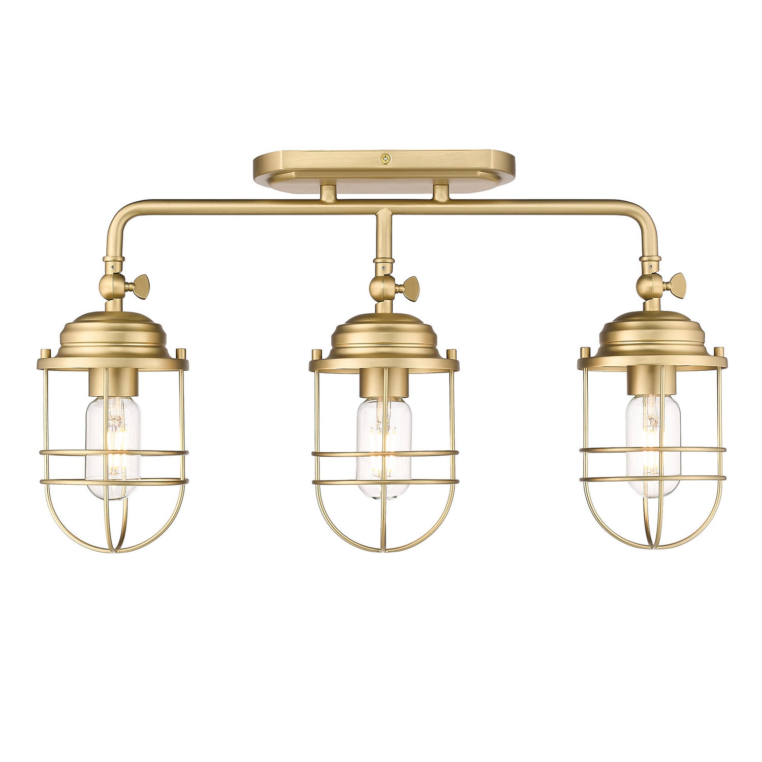 Golden - 9808-BA3 BCB - Three Light Bath Vanity - Seaport BCB - Brushed Champagne Bronze