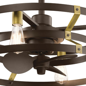 Kichler - 300040SNB - 13"Ceiling Fan - Cavelli - Satin Natural Bronze