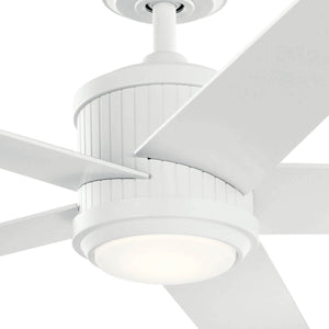 Kichler - 300044MWH - 56"Ceiling Fan - Brahm - Matte White