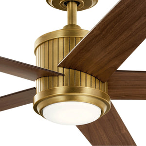 Kichler - 300044NBR - 56"Ceiling Fan - Brahm - Natural Brass