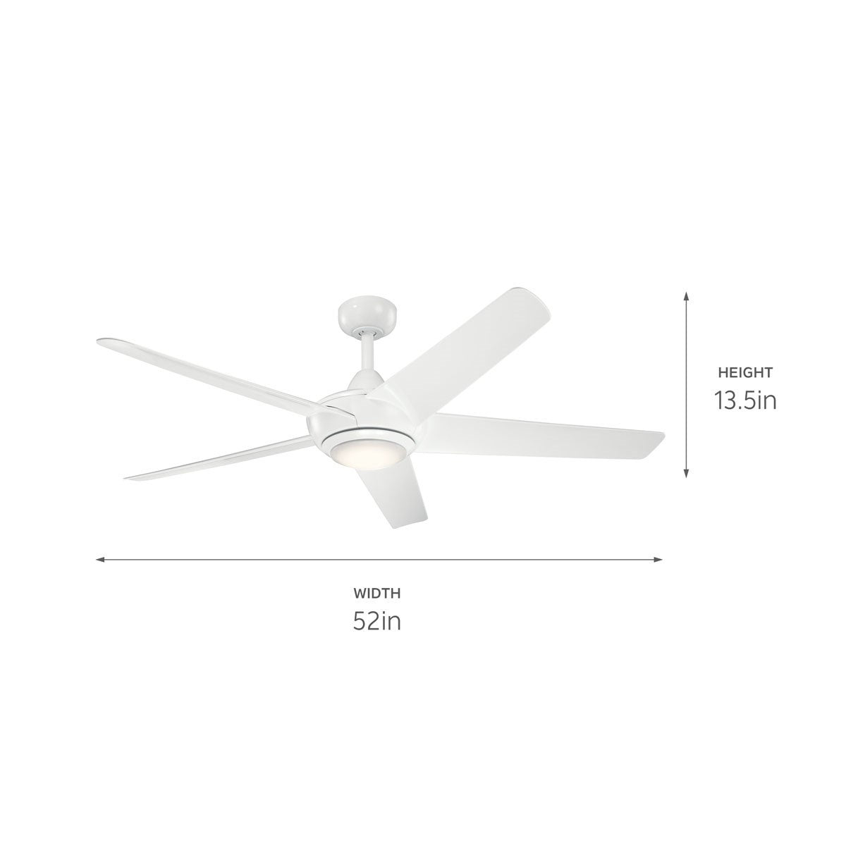 Kichler - 330089WH - 52"Ceiling Fan - Kapono - White